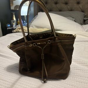 Authentic. Prada Dark Brown Tote Bag